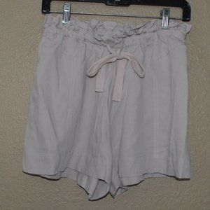 Sz 4 Ulla Johnson Beige Elastic Drawstring Waist Shorts